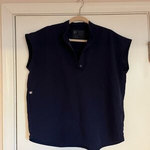 Navy Rafaela Oversized Scrub Top